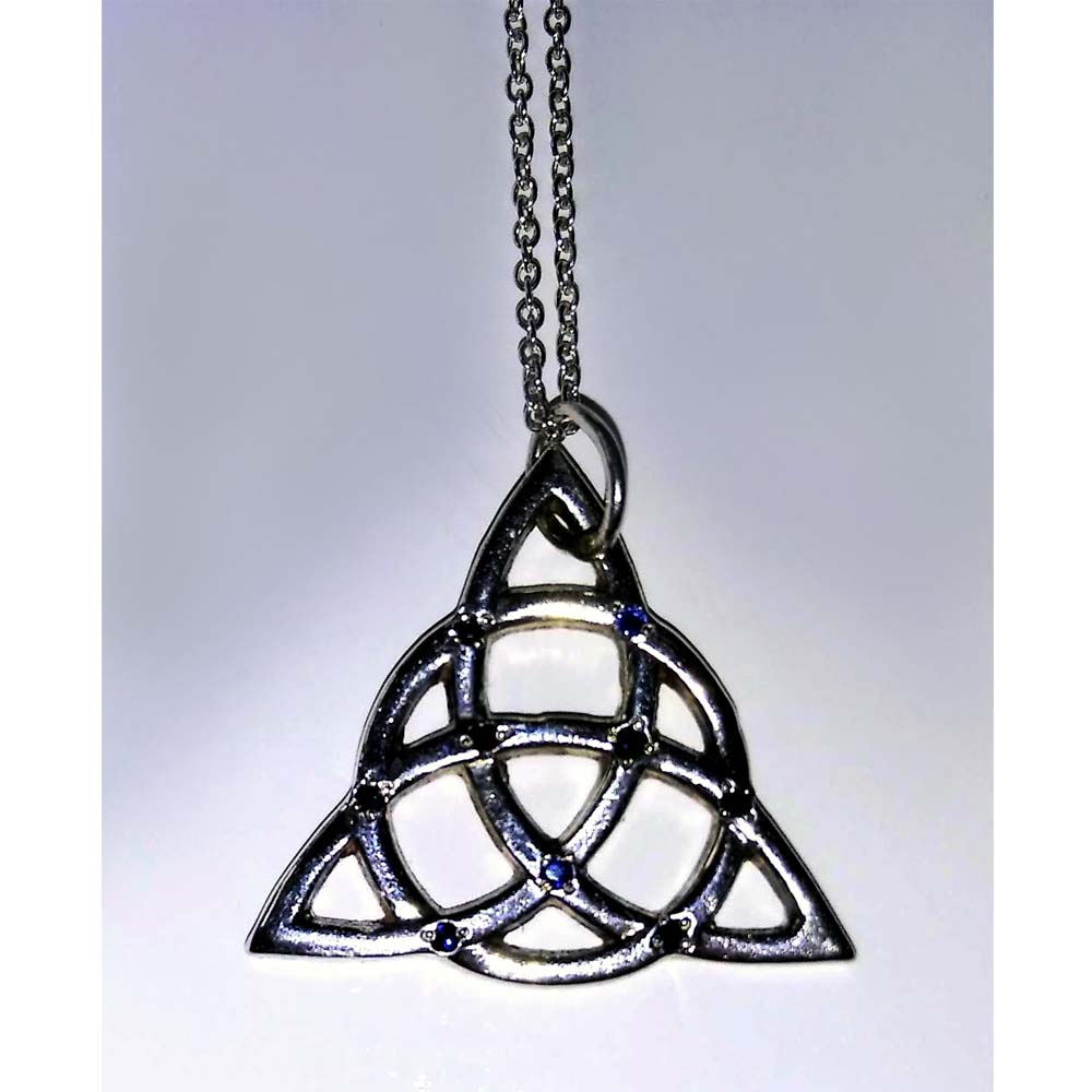 Triangle pendant, made of Sterling silver, chain can be customized to 12″ 14″ 16″